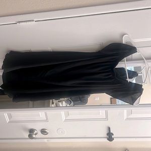 Small black satin Express mini dress